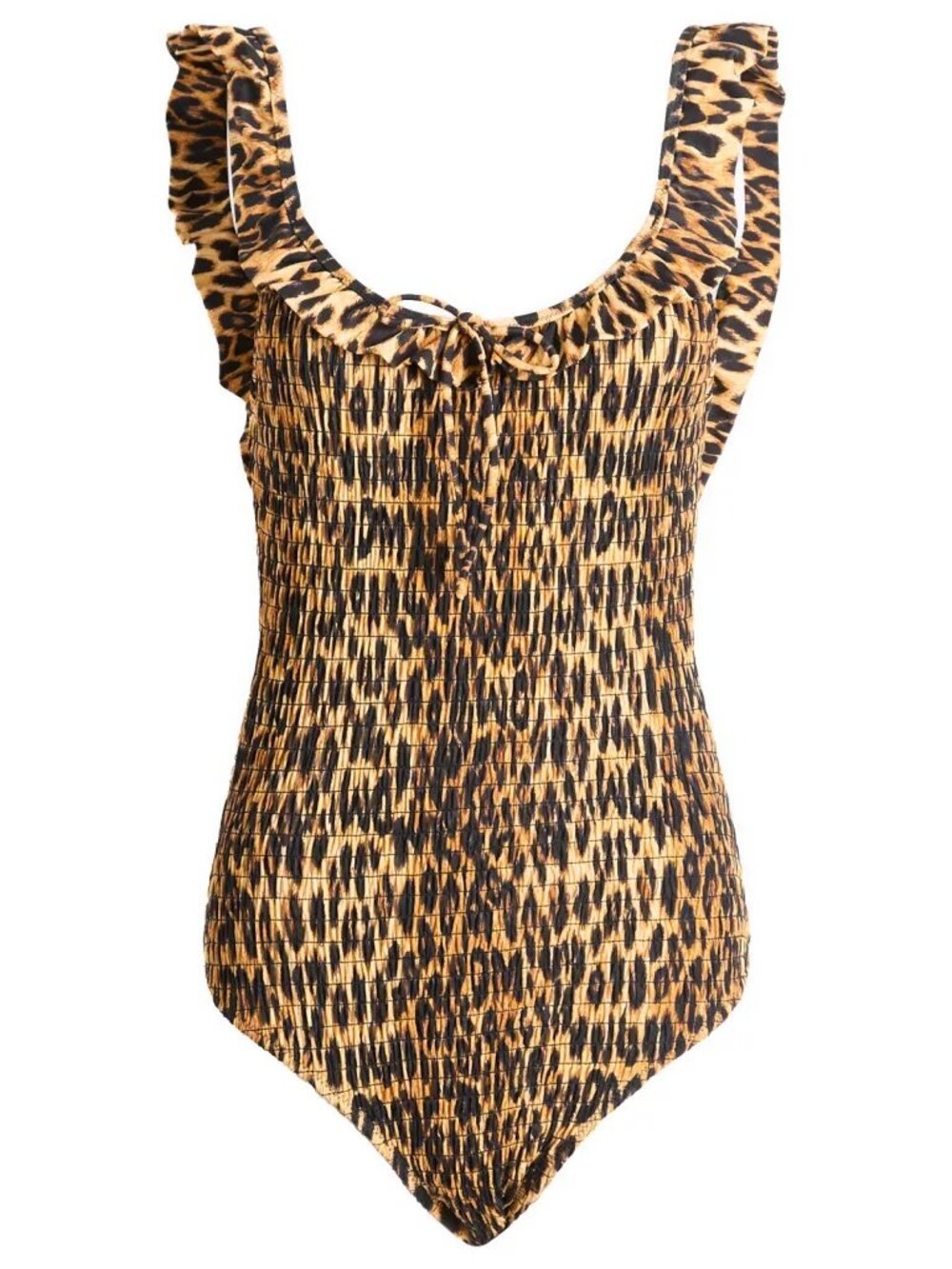 NWOT Damson Madder Cheyenne Shirred Ruffle Swimsuit - Picture 2 of 4